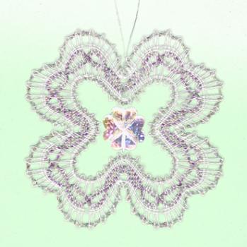 Preview: 669 Bastelset Anhänger Glücksbringer  "Funkel-Klee"